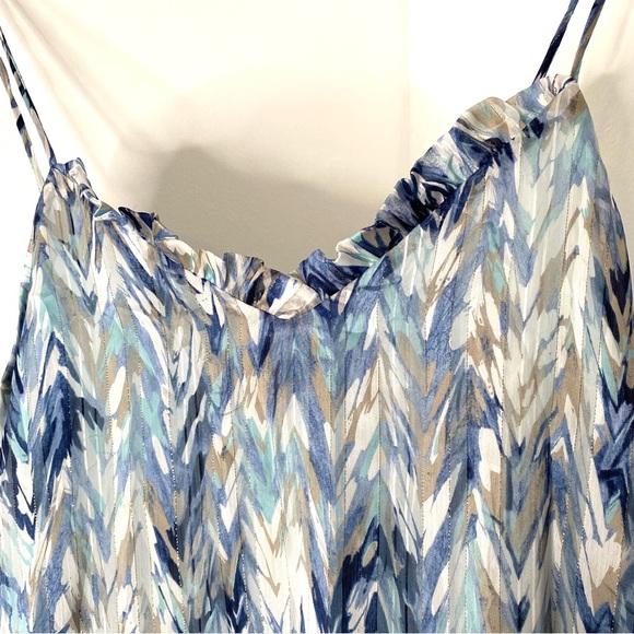 Adrienne Watercolour Print Lined Tank Top NWT - Picture 2 of 9